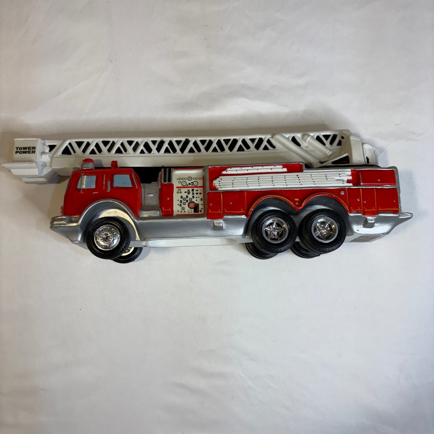 Vintage Tower Power Fire Truck Decanter Mount Hope Winery Japan 13" Ceramic