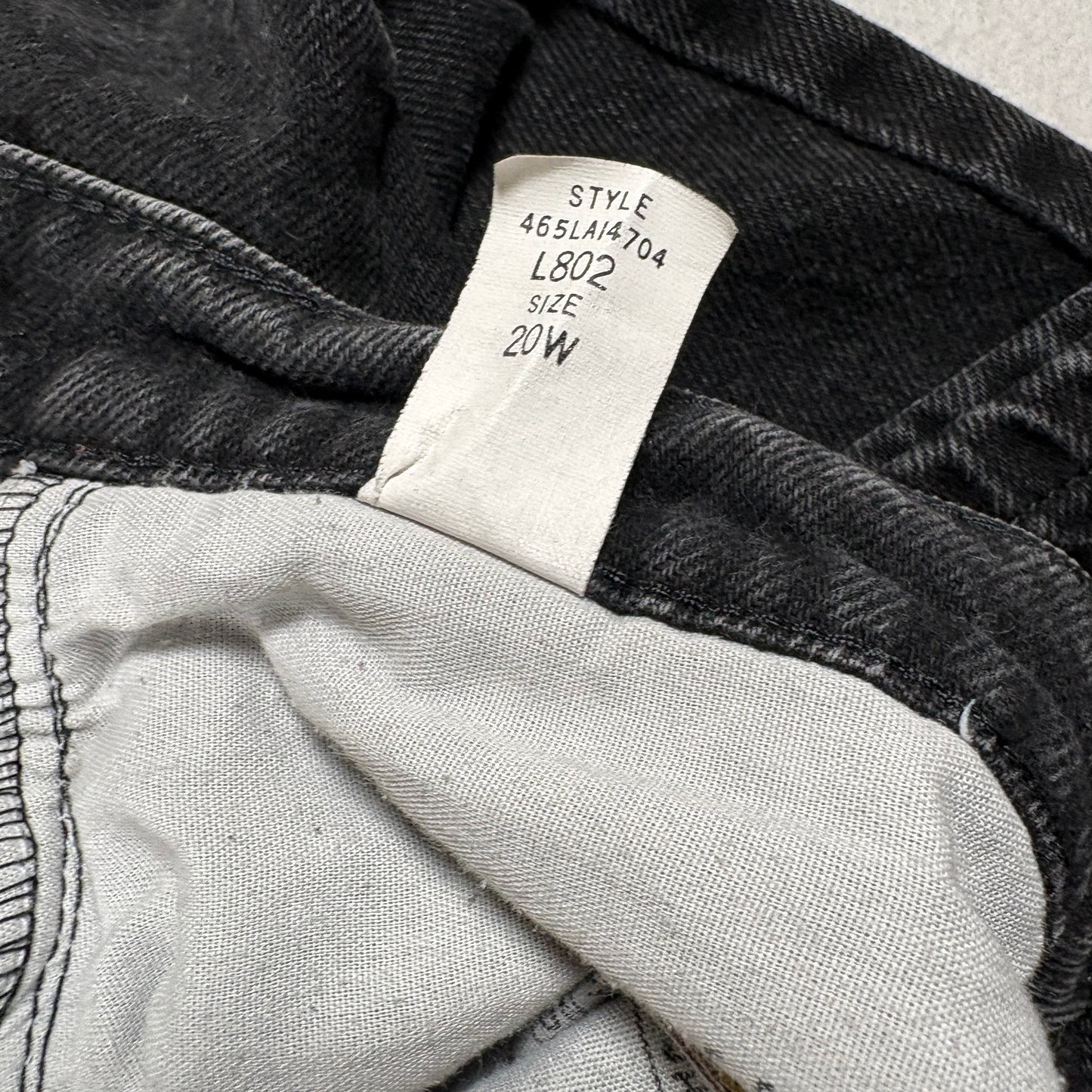 Route 66 Womens 20W Black Jeans Relaxed Fit 90s Vintage Grunge Baggy Denim