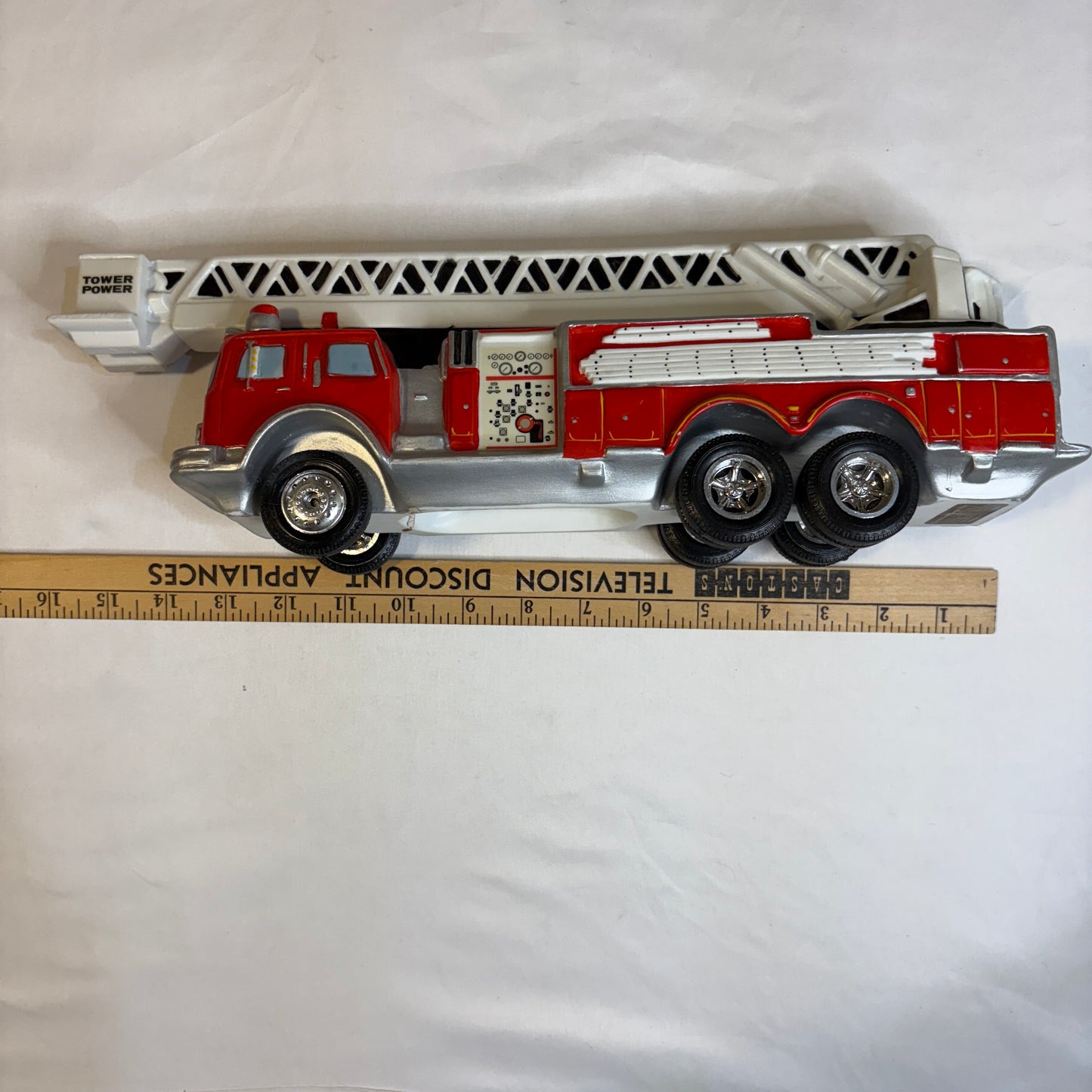 Vintage Tower Power Fire Truck Decanter Mount Hope Winery Japan 13" Ceramic