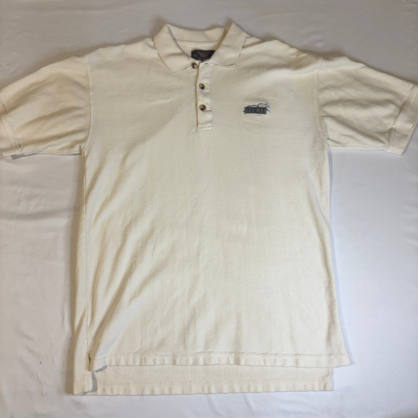 Cheyenne River Polo Shirt L Beige Short Sleeve 100% Cotton Casual Outdoors