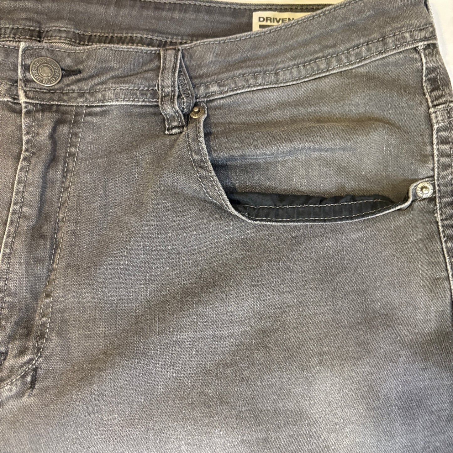 Driven-X Basic Straight Stretch Jeans Gray Men’s 40x32 Casual Denim