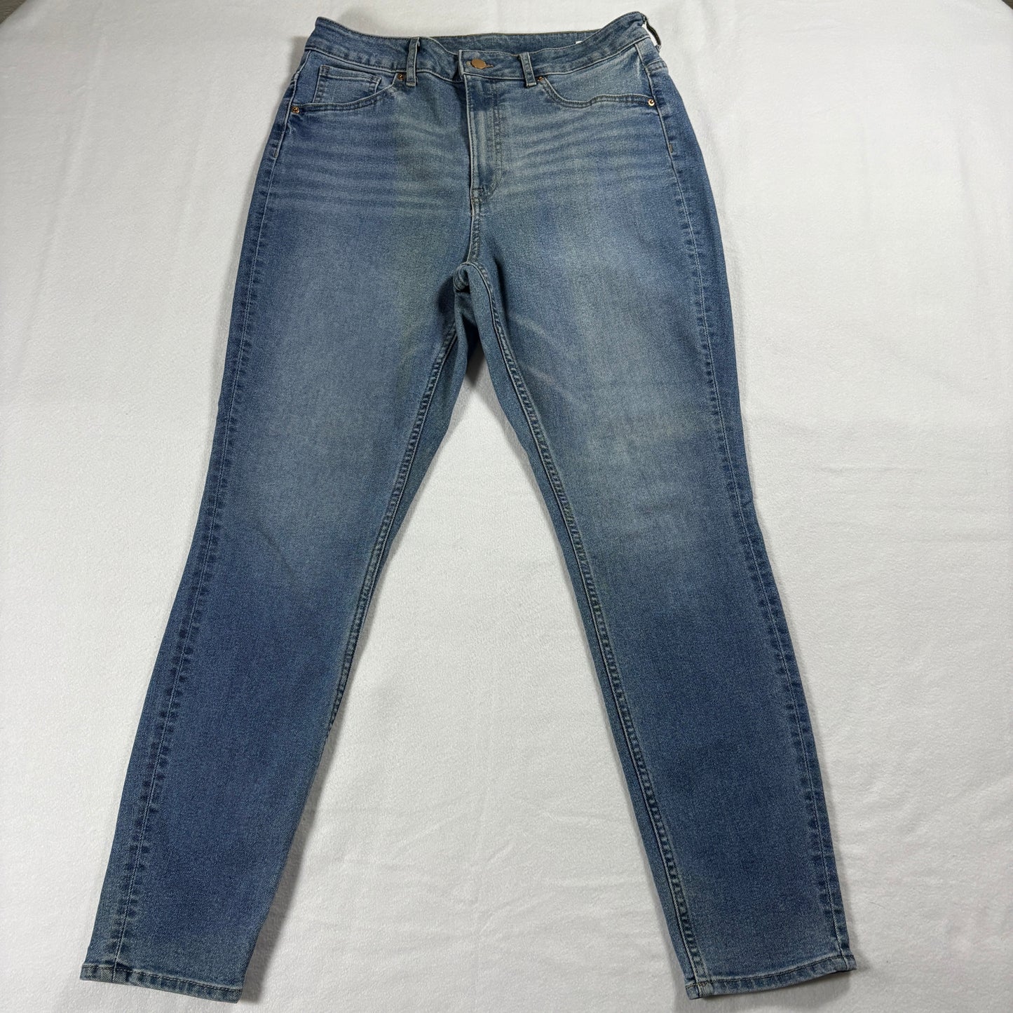 Curvy Fit Jeggings Womens Size 10 Blue Ultra High Waist Skinny Stretch Denim Fit