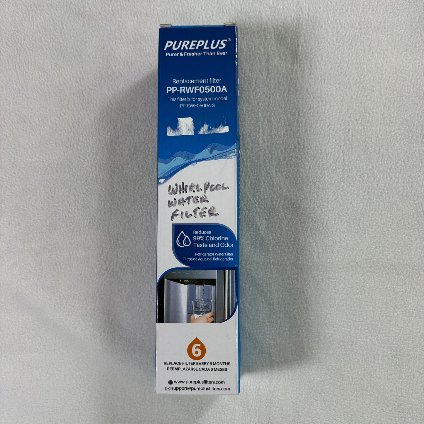 Refrigerator Water Filter PP-RWF0500A PurePlus Replacement 6 Month 300 Gal NIB