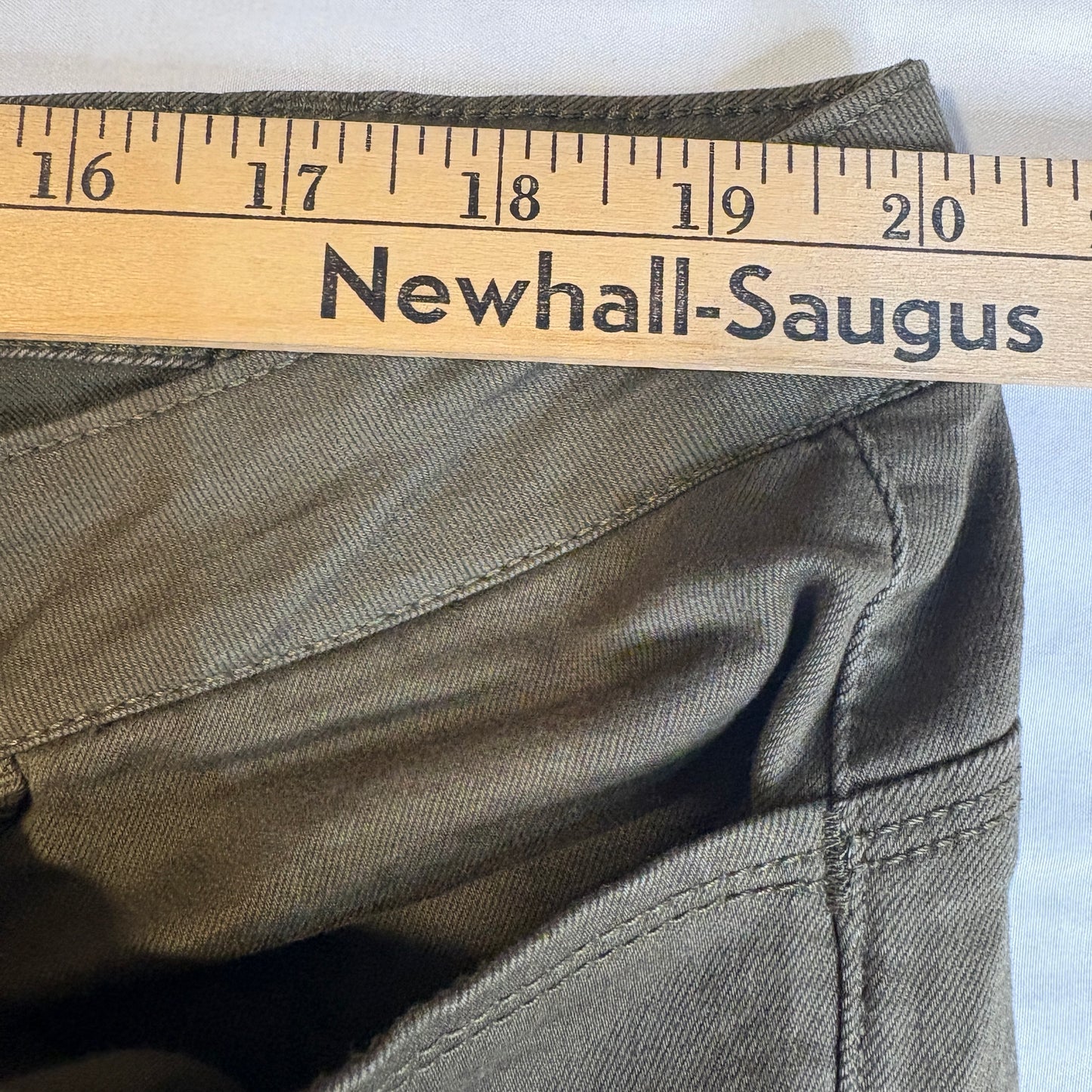 Wax Jean Butt I Love You Olive Green Skinny Pants Size 20 Women’s Stretch