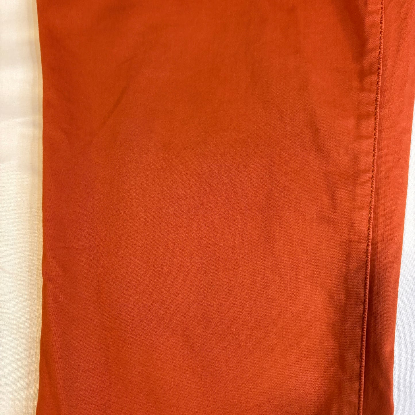 Chico’s So Slimming Girlfriend Ankle Pants Orange Size 3.5 Stretch Cotton