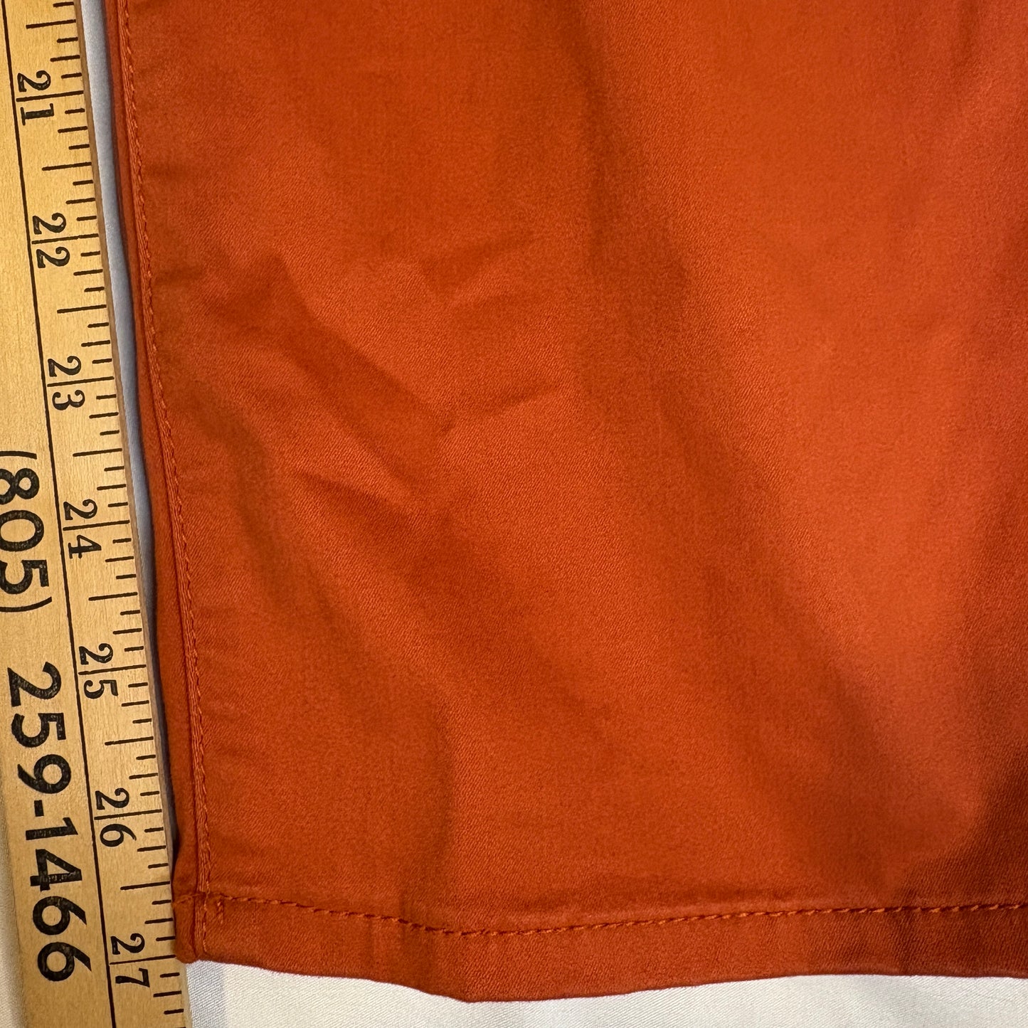 Chico’s So Slimming Girlfriend Ankle Pants Orange Size 3.5 Stretch Cotton
