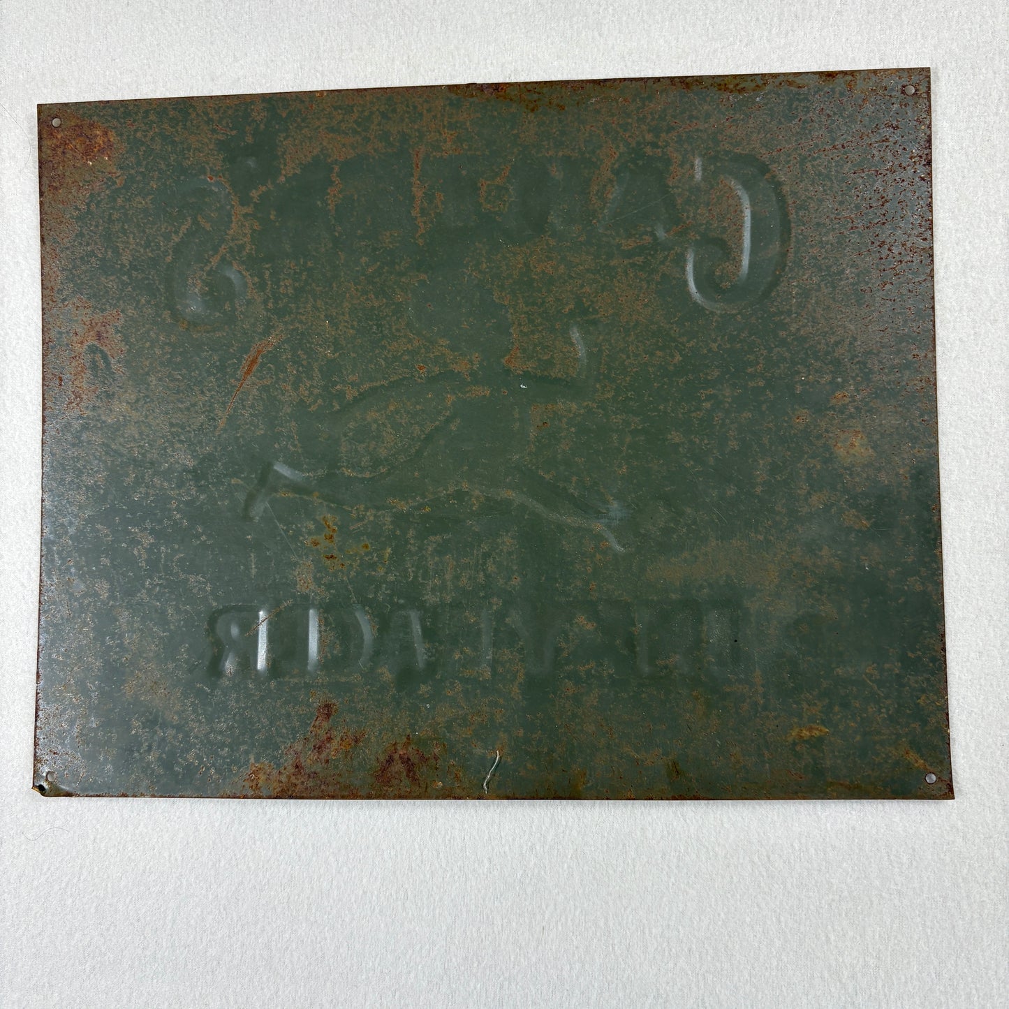 Vintage Carters Inky Racer Tin Sign Antique Advertising Racist Memorabilia 12x10