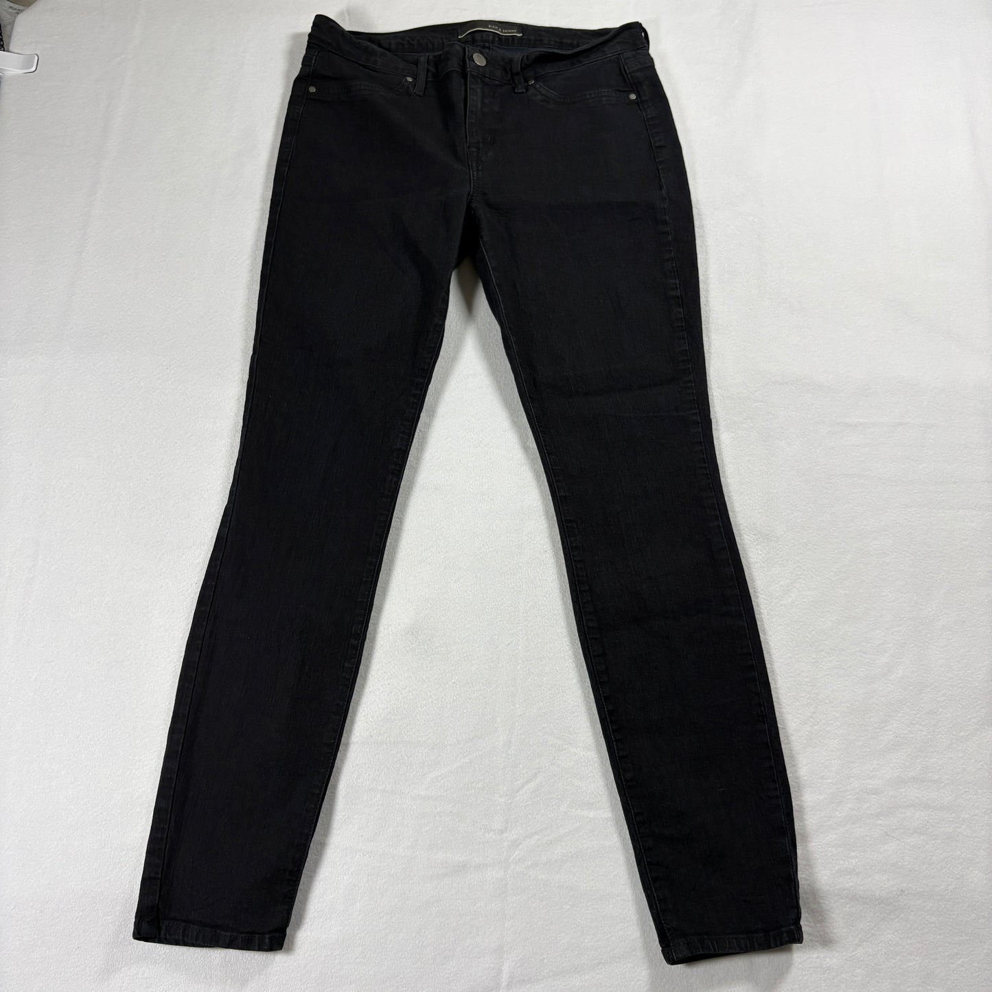 Rich & Skinny Jeans Womens Size 31 Black Skinny Stretch Denim Mid Rise Fit Slim!