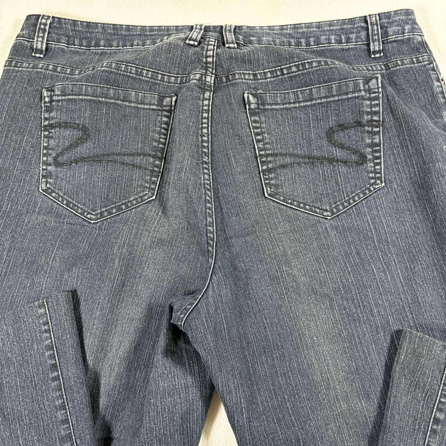 Liz Claiborne Womens Jeans 18W Plus Size Stretch Dark Wash Denim Bootcut Y2K