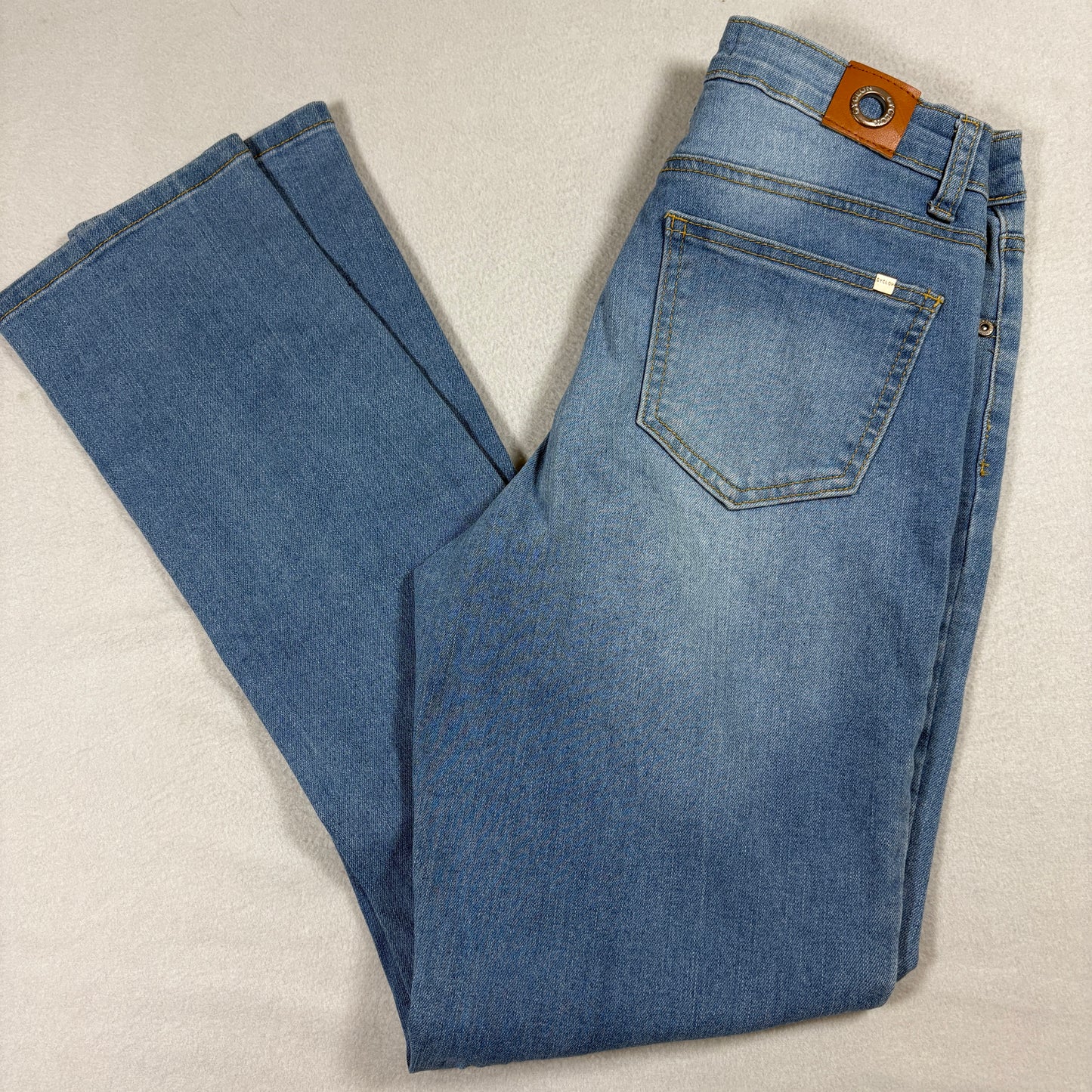 Cyclon Jeans Womens 5 Light Wash Stretch Bootcut Y2K Denim USA Made Retro