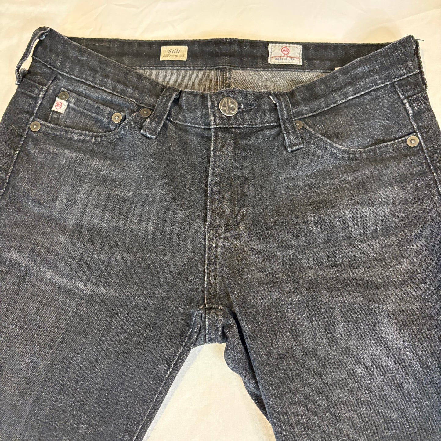 AG Adriano Goldschmied The Stilt Cigarette Leg Jeans Women’s 25R Dark Wash USA
