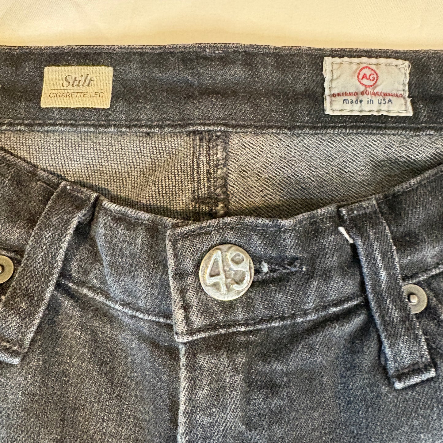 AG Adriano Goldschmied The Stilt Cigarette Leg Jeans Women’s 25R Dark Wash USA