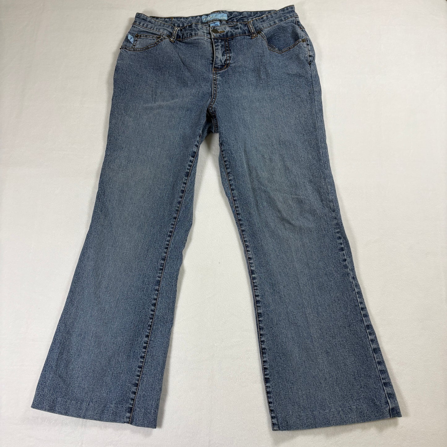 Apple Jeans Womens 16 Bootcut Blue Stretch Denim Y2K Vintage Retro 00s GrungeXX!