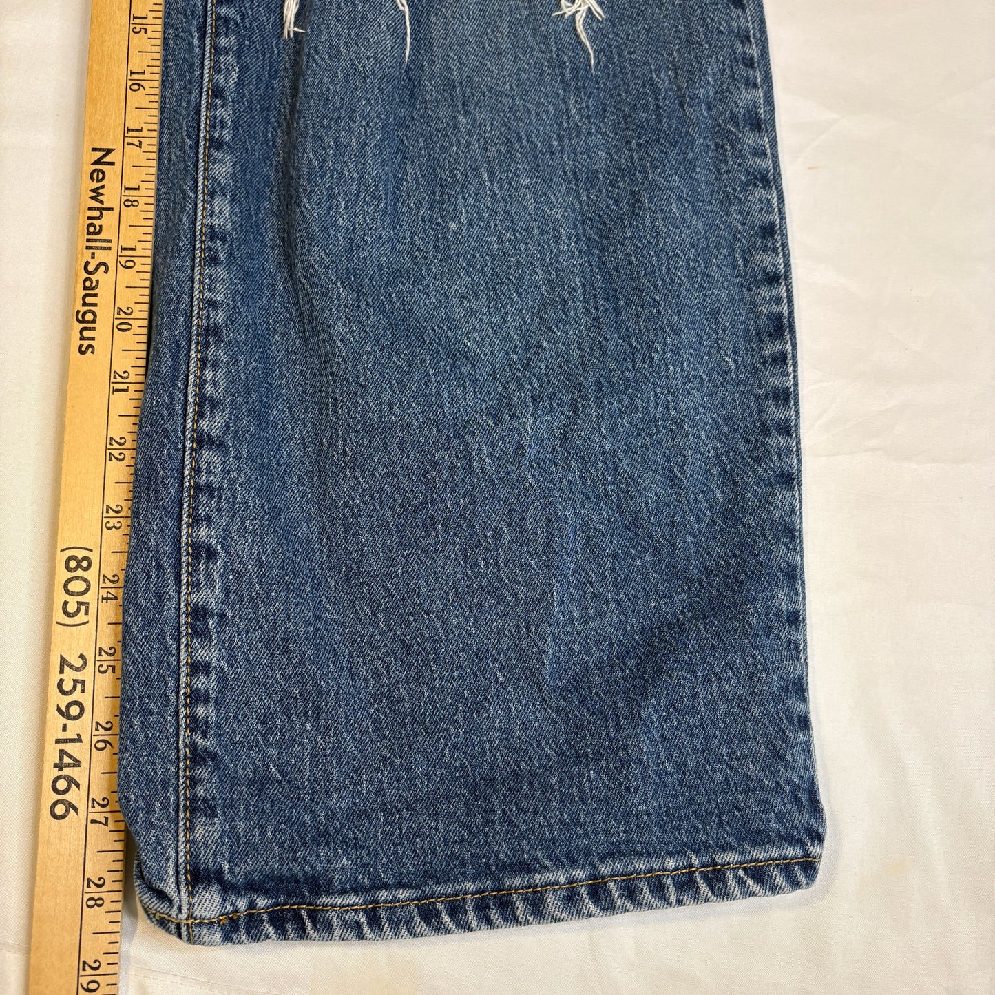 Wild Fable Women’s 14W Highest Rise Baggy Jeans Blue Distressed Ripped Knees Denim