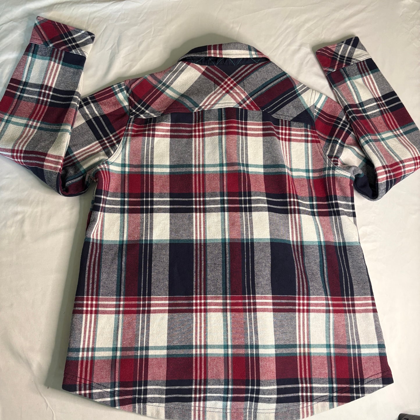 Orvis Men’s Plaid Shirt Jacket Large Flannel Lined Button Front Outdoor Classic