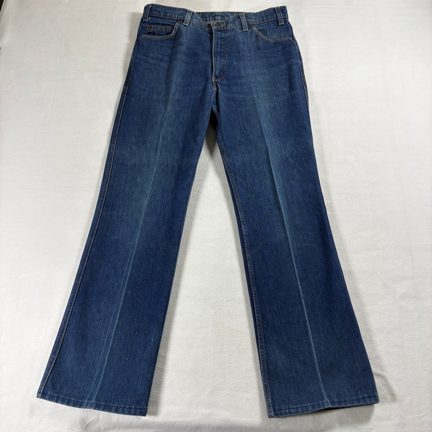 Levis 527 Mens 36x32 Bootcut Medium Wash Denim Jeans Flare Western Classic