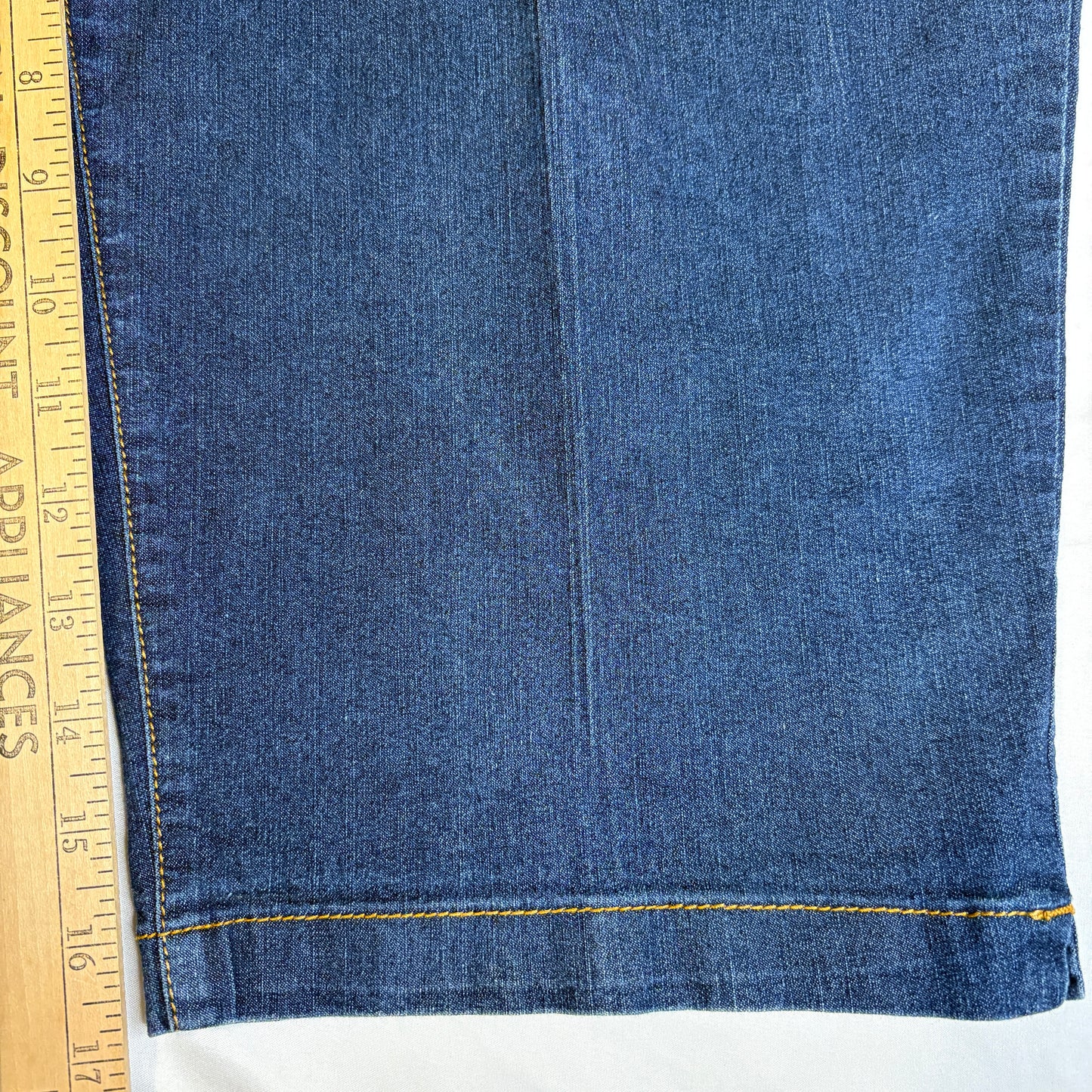Baggy Pull On Stretch Denim Jeans Womens 20 2X Blue Plus Size Jeggings Capris