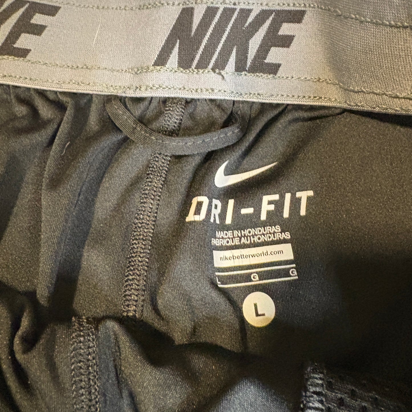 Nike Dri-Fit Training Shorts Mens Large Black Athletic Running Gym Basketball L