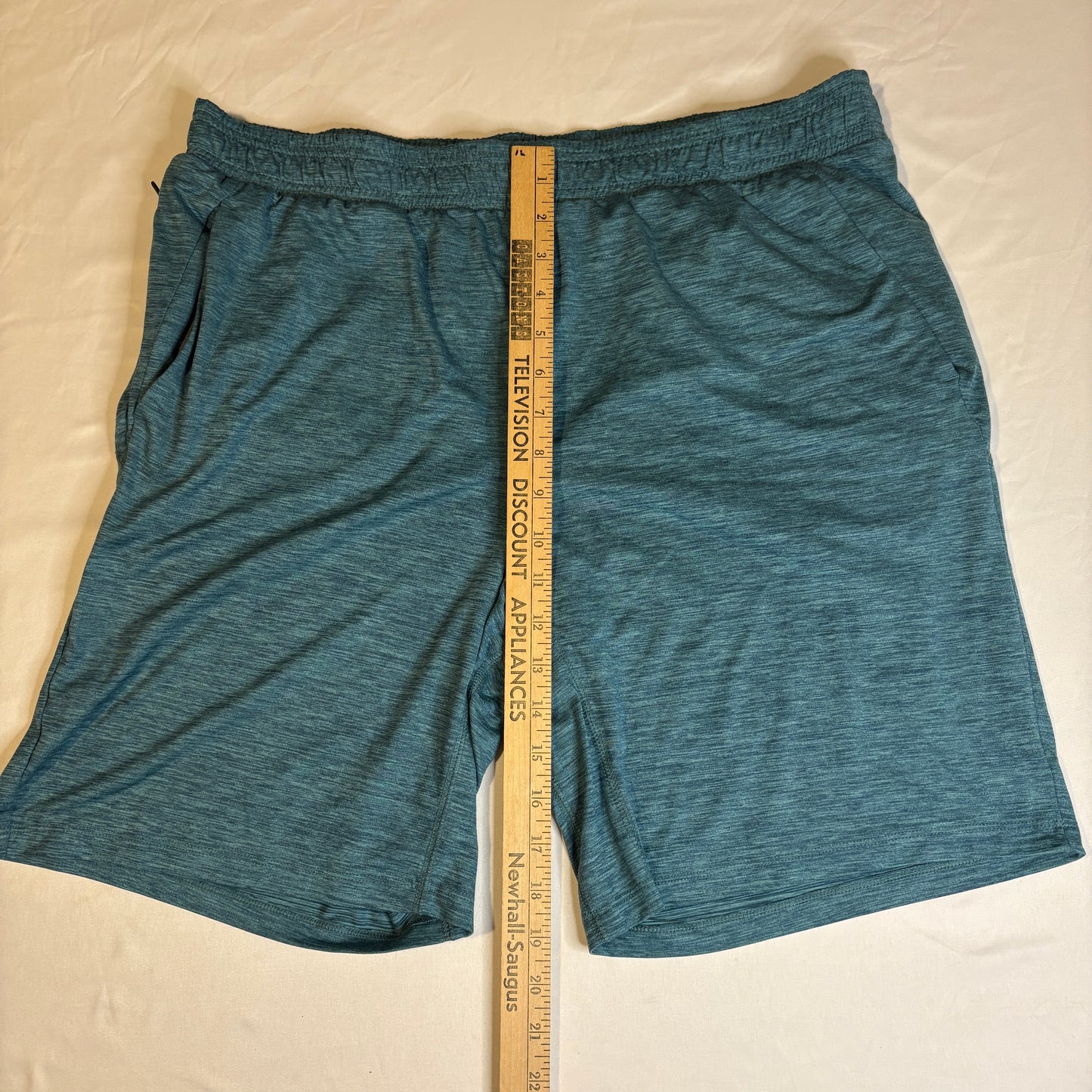 All In Motion Athletic Shorts Mens Large Blue Training Gym Running Stretch Drawstring