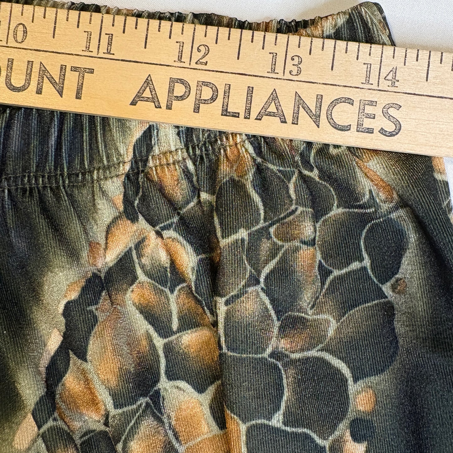 Baggy Wide Leg Lounge Pants Womens XL Abstract Print Boho Bohemian Drawstring Hem