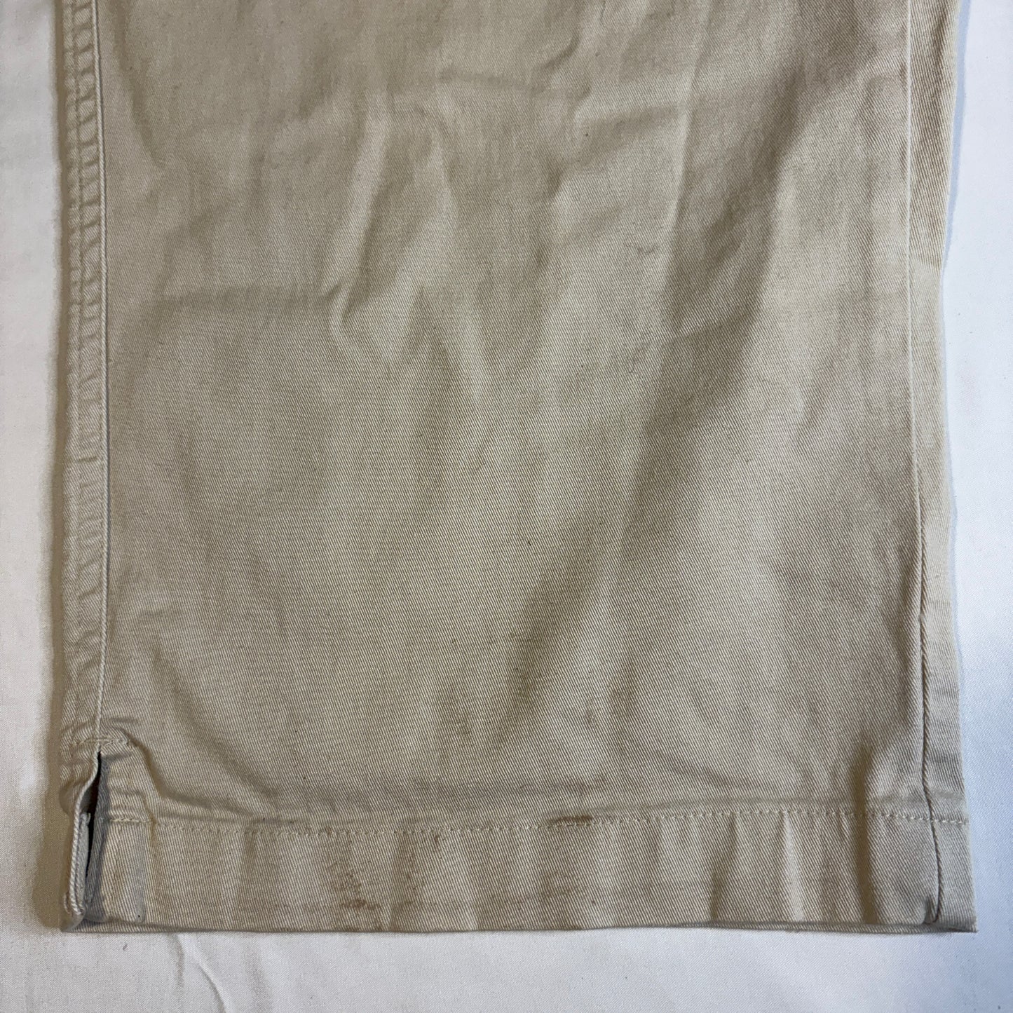 Baggy First Issue Liz Claiborne Khaki Pants Womens 14 Beige Stretch Wide Leg Casual