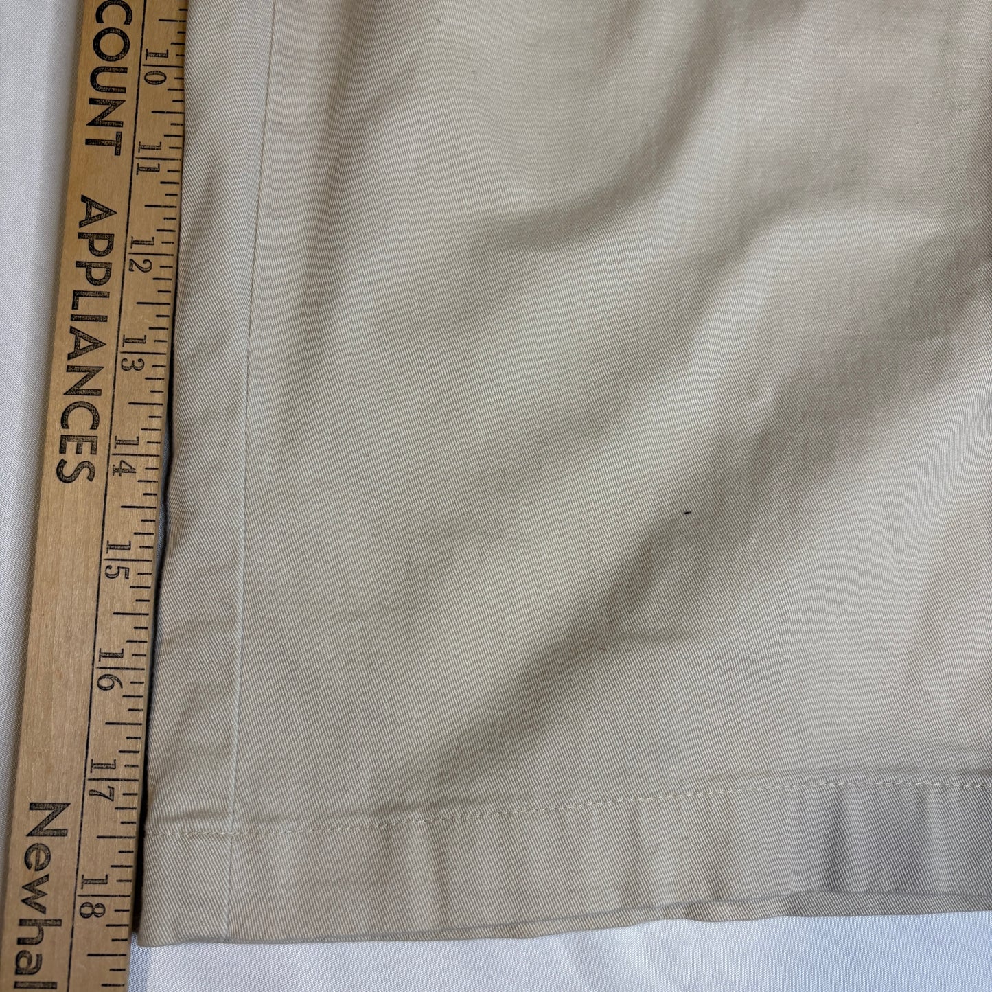 Baggy First Issue Liz Claiborne Khaki Pants Womens 14 Beige Stretch Wide Leg Casual