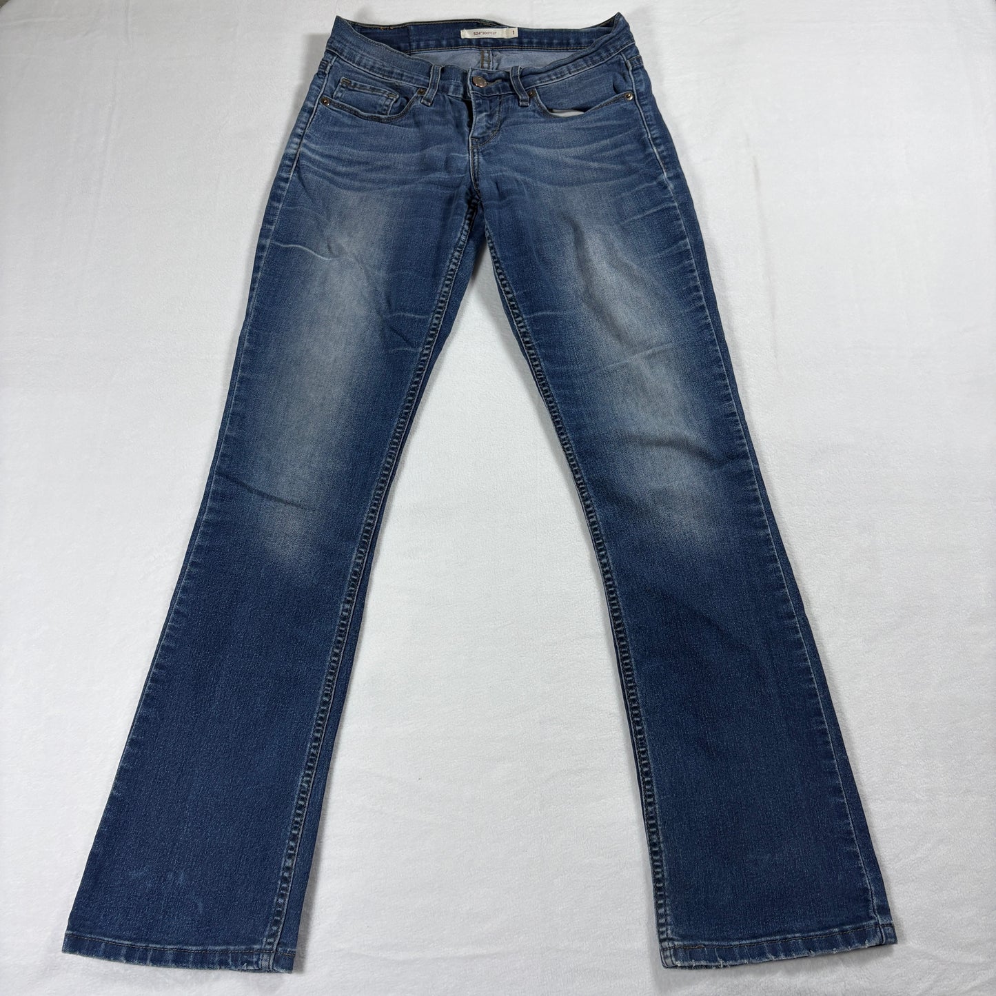 Levis 524 Bootcut Jeans Womens Size 1 Blue Vintage Y2K Low Rise Denim Retro! Fit