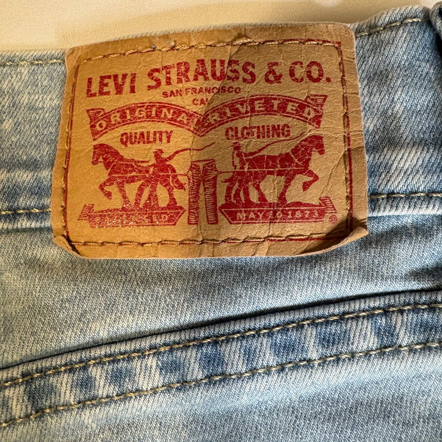 Levi’s 710 Super Skinny Jeans Womens 29 Light Wash Stretch Denim Mid Rise Faded