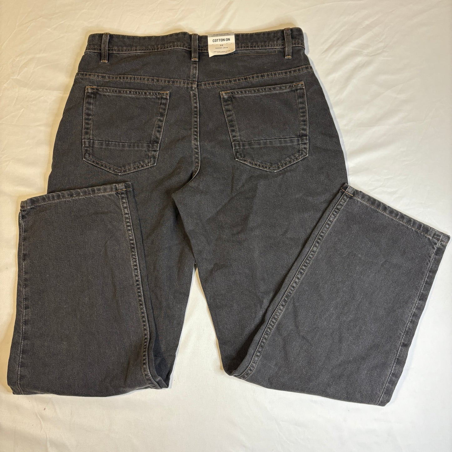 Cotton On Baggy Jeans Men’s 32 Grunge Black Relaxed Fit Denim Pants NWT
