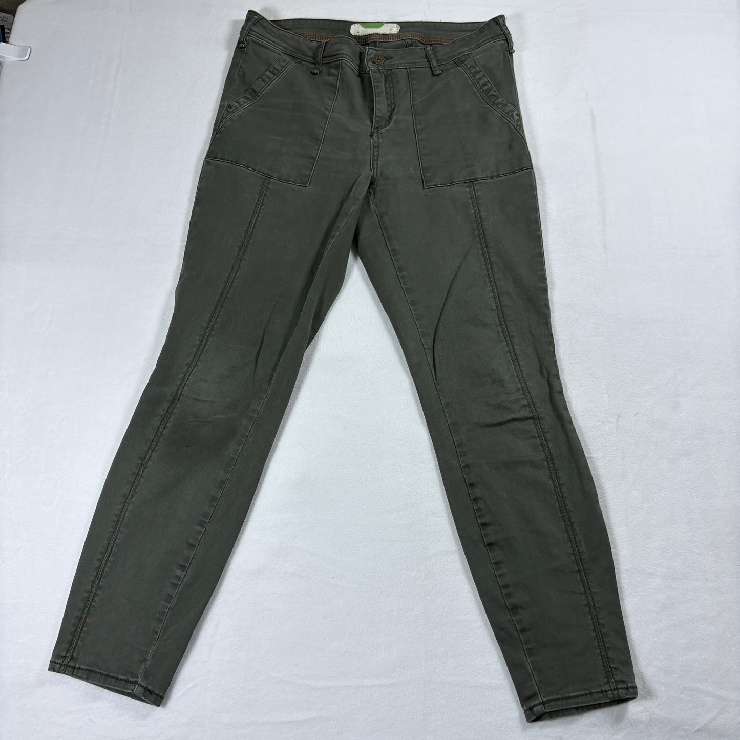 Anthropologie Pants Womens Size 29 Green Vintage Y2K Utility Skinny Denim Retro!!