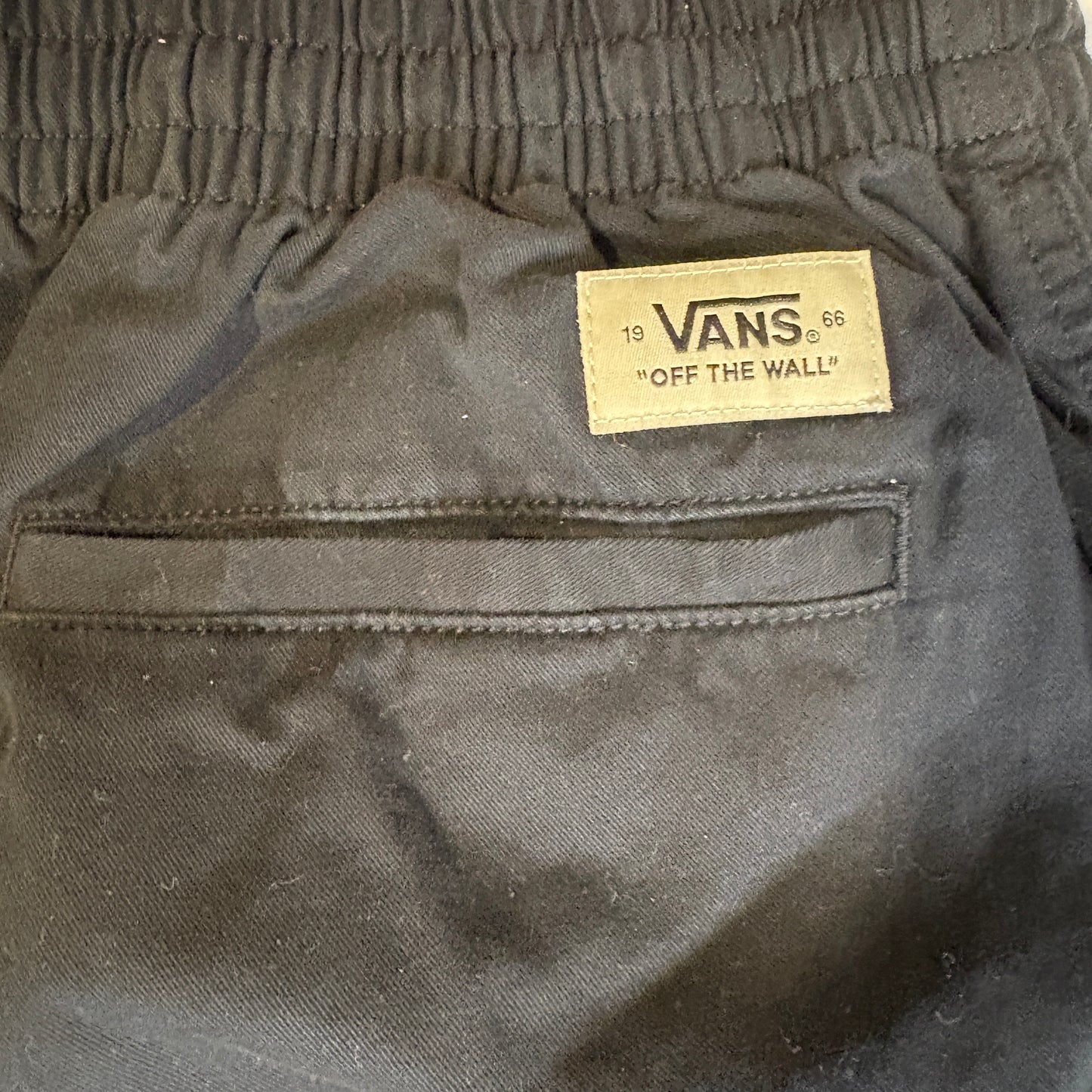 Vans Men’s Black Jogger Pants Size M Elastic Waist Drawstring Skate Casual