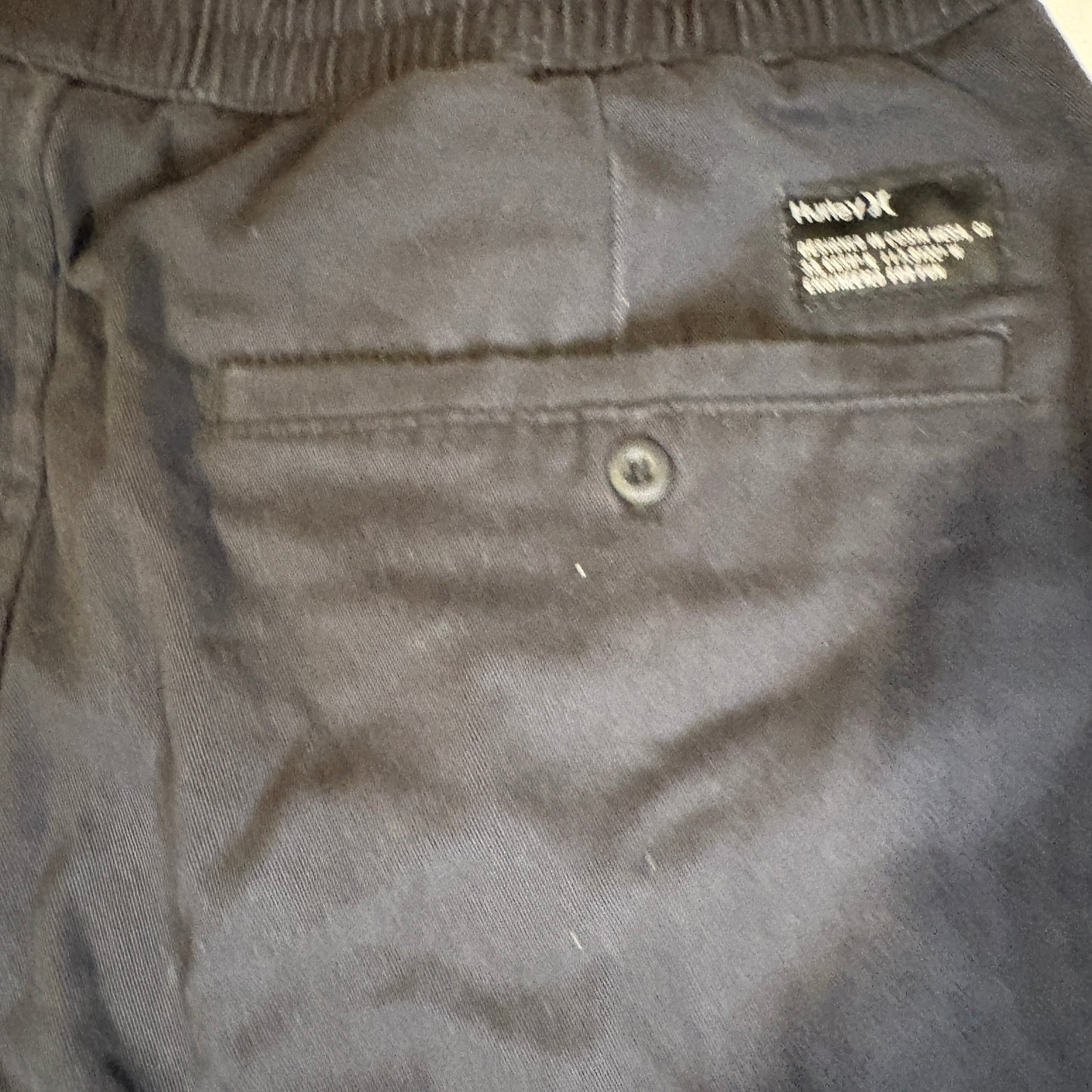 Hurley Men’s Black Jogger Pants Size M Baggy Casual Drawstring Elastic Waist