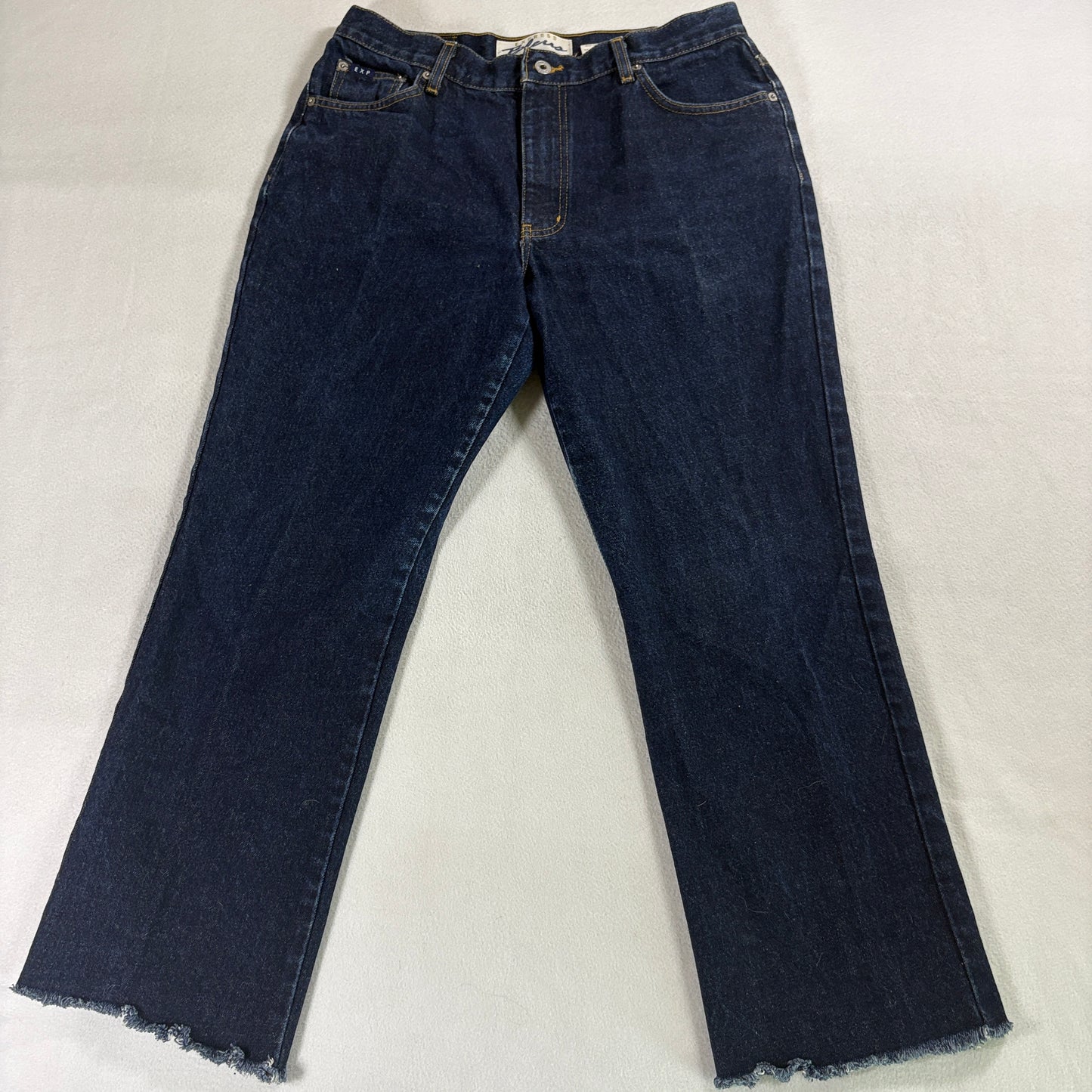 Express Blues Vintage Jeans Women 13/14R Fits Like 32x27 Dark Wash Wide Leg