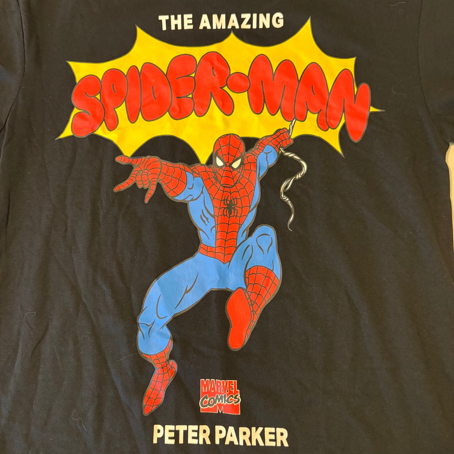 Spider-Man T-Shirt Mens M Marvel Comics Peter Parker Amazing Superhero Tee Black