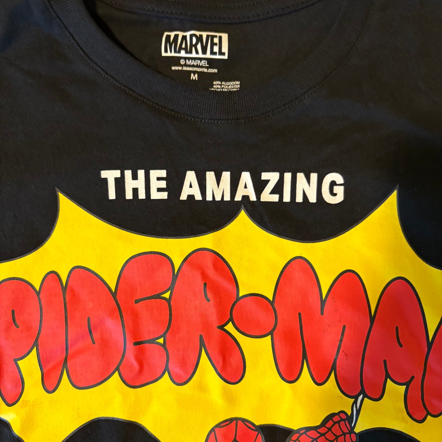 Spider-Man T-Shirt Mens M Marvel Comics Peter Parker Amazing Superhero Tee Black