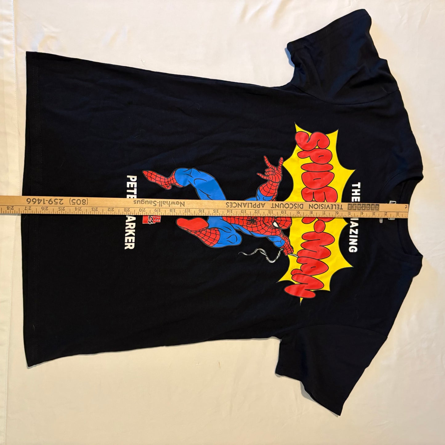 Spider-Man T-Shirt Mens M Marvel Comics Peter Parker Amazing Superhero Tee Black