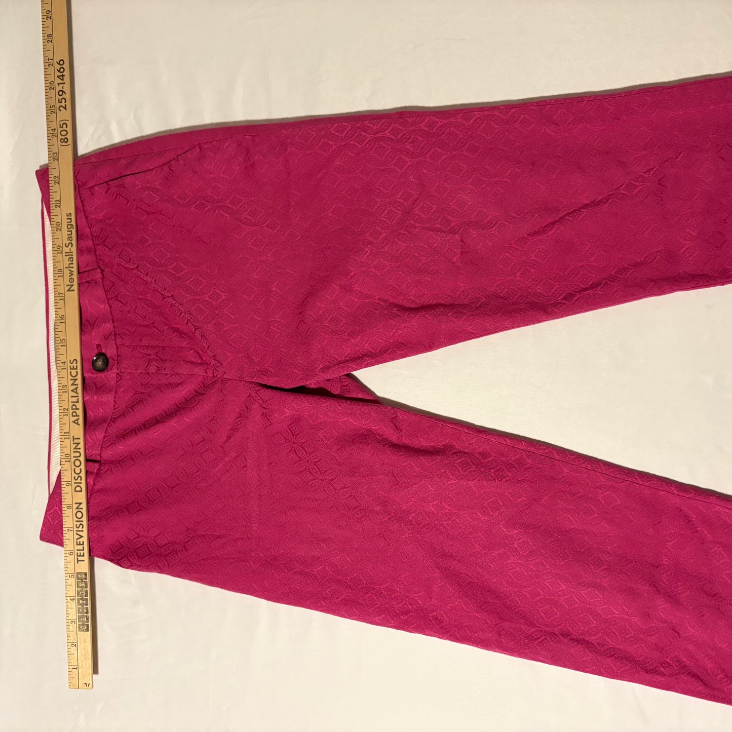 Banana Republic Camden Pants Pink Jacquard Textured Women’s Size 10 Trousers