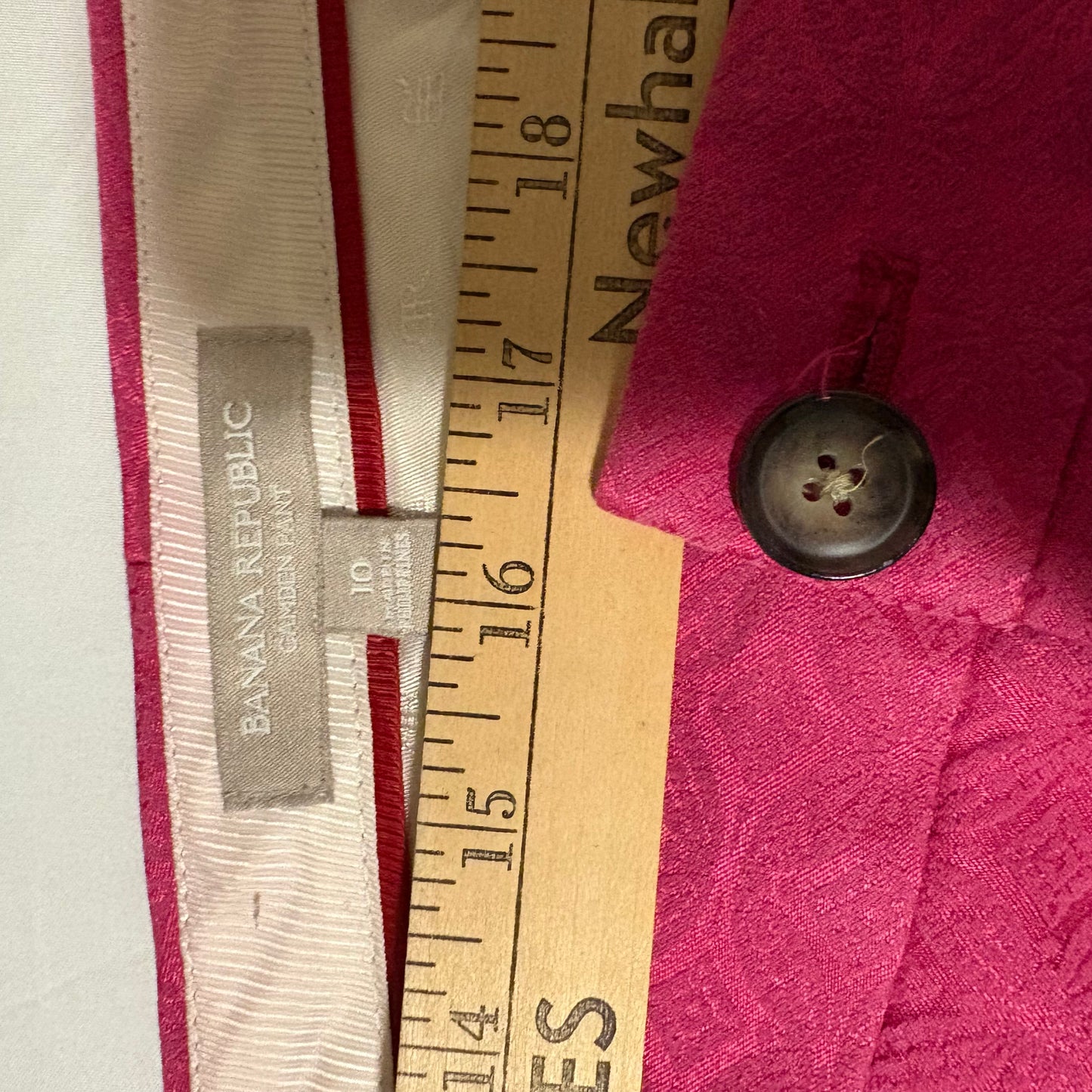 Banana Republic Camden Pants Pink Jacquard Textured Women’s Size 10 Trousers
