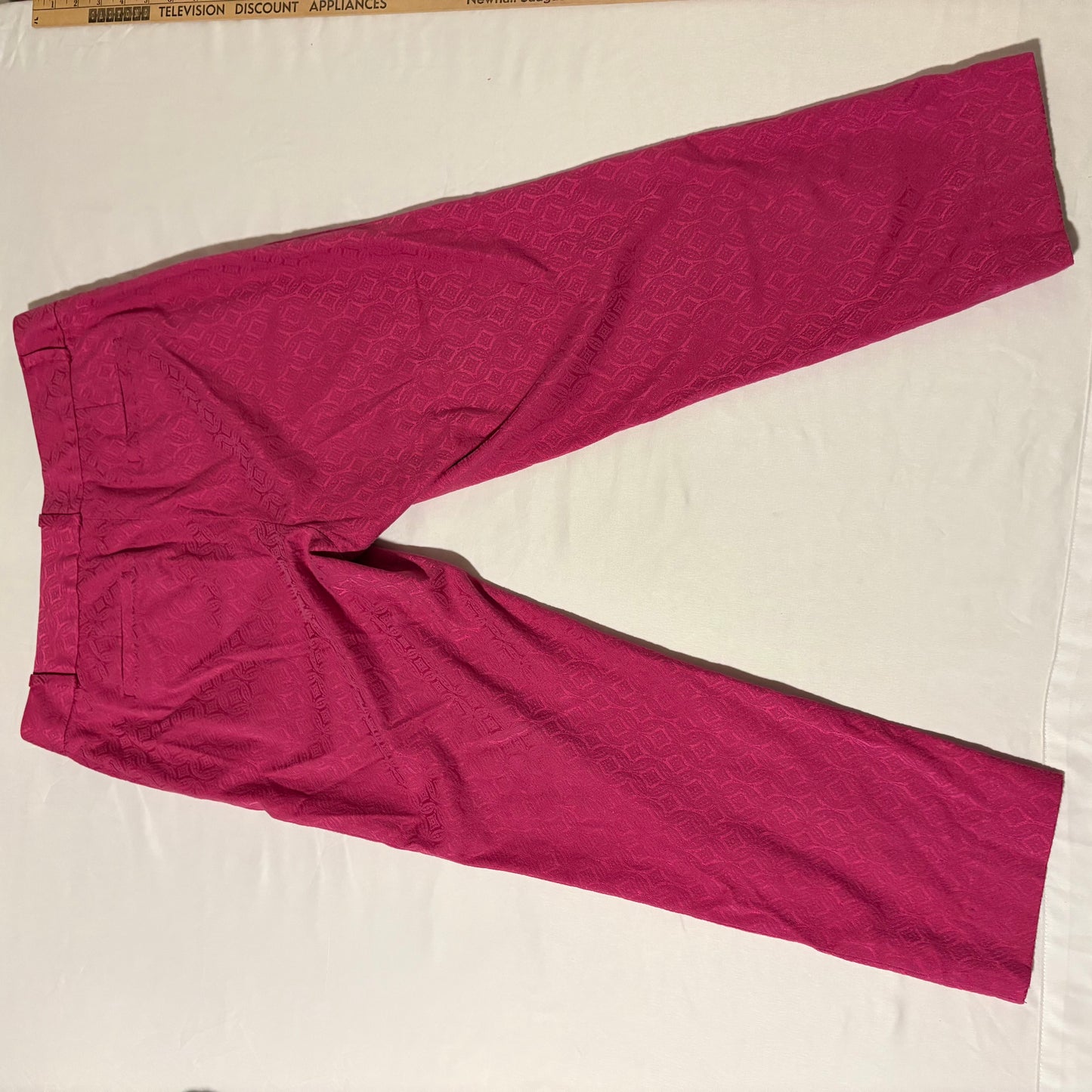 Banana Republic Camden Pants Pink Jacquard Textured Women’s Size 10 Trousers