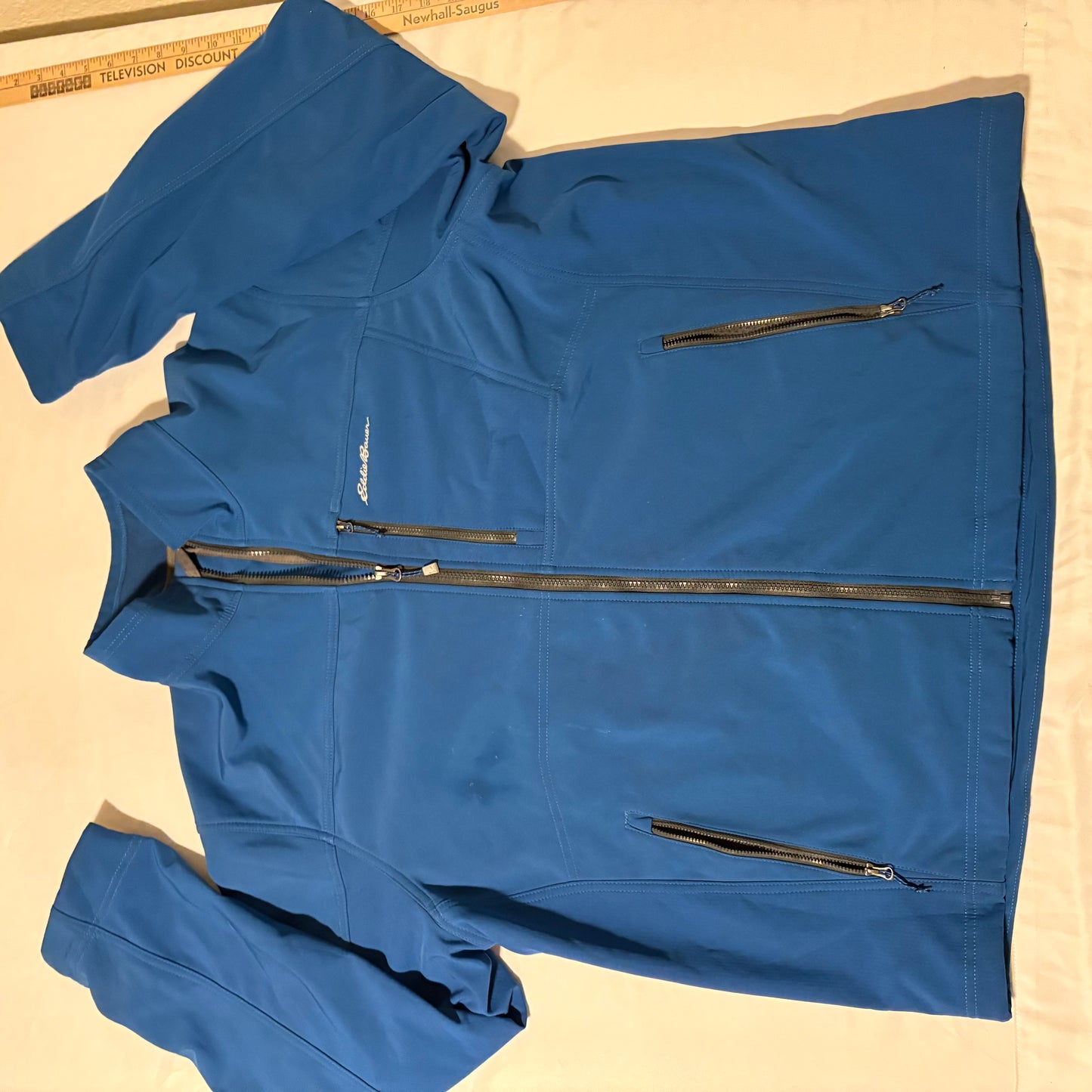 Eddie Bauer Softshell Jacket Men’s 2XL Blue Full Zip Wind Resistant Outdoor