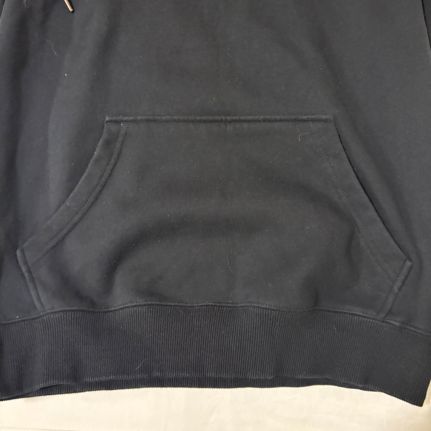 Carbon Hoodie Small Black Pullover Orange Logo Drawstring Kangaroo Pocket