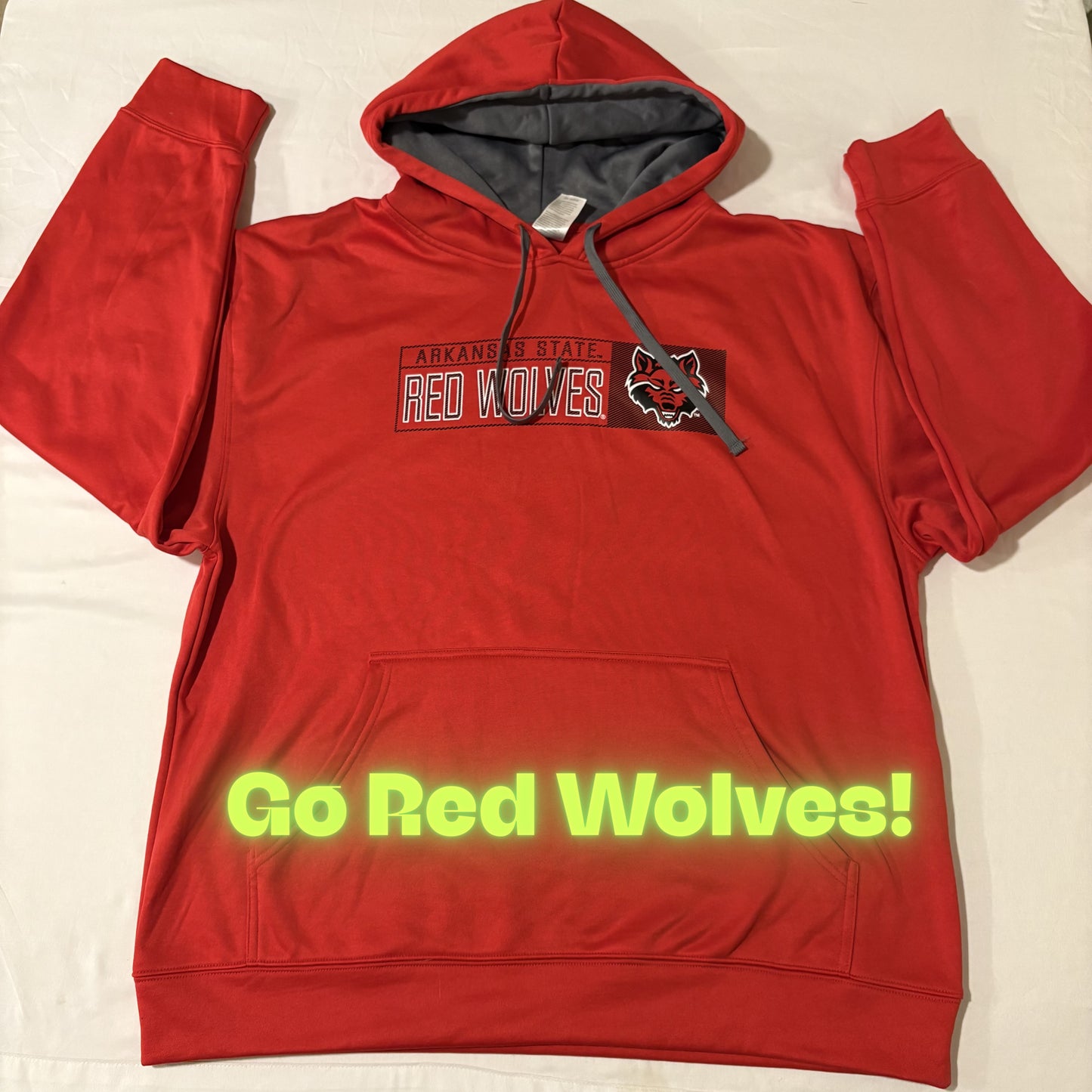 Arkansas State Red Wolves Hoodie XL Russell Athletic Red Pullover Sweatshirt