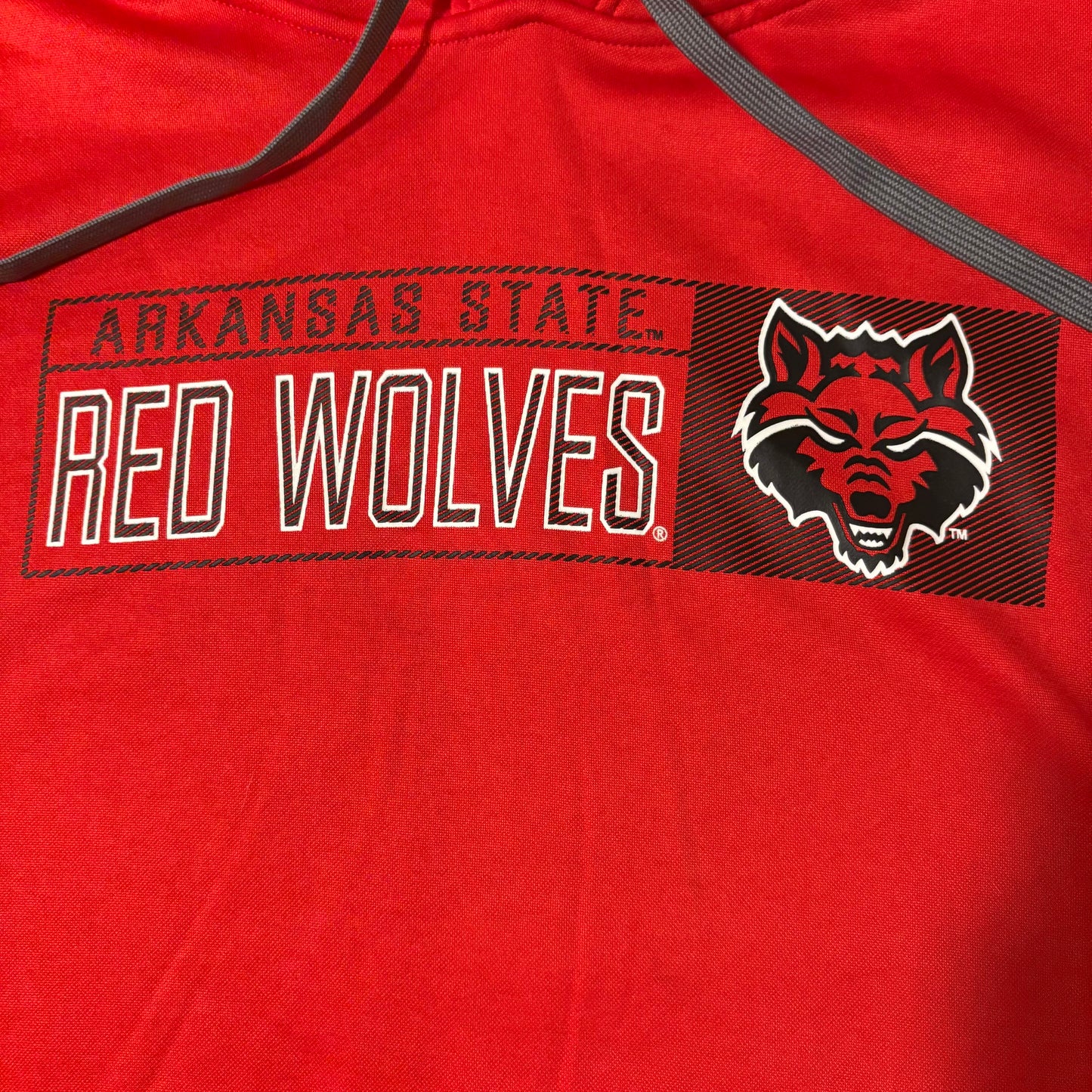 Arkansas State Red Wolves Hoodie XL Russell Athletic Red Pullover Sweatshirt