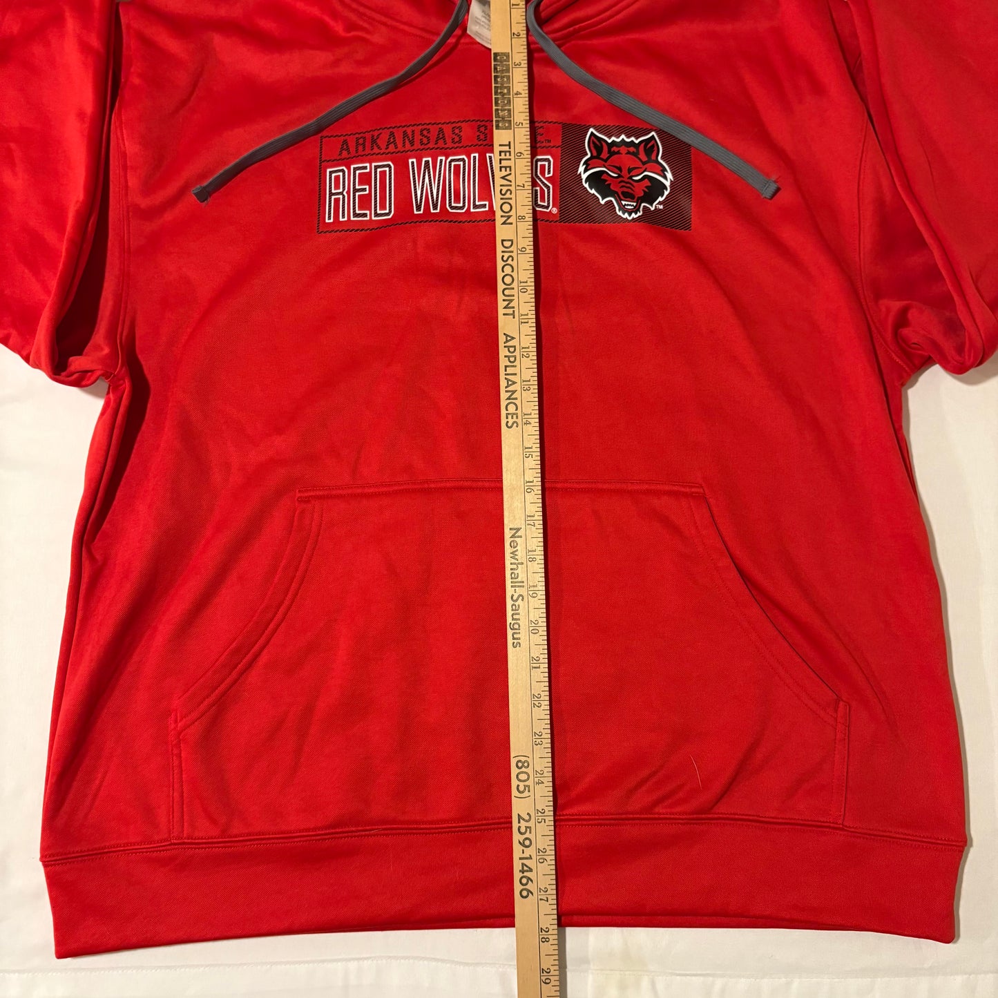 Arkansas State Red Wolves Hoodie XL Russell Athletic Red Pullover Sweatshirt
