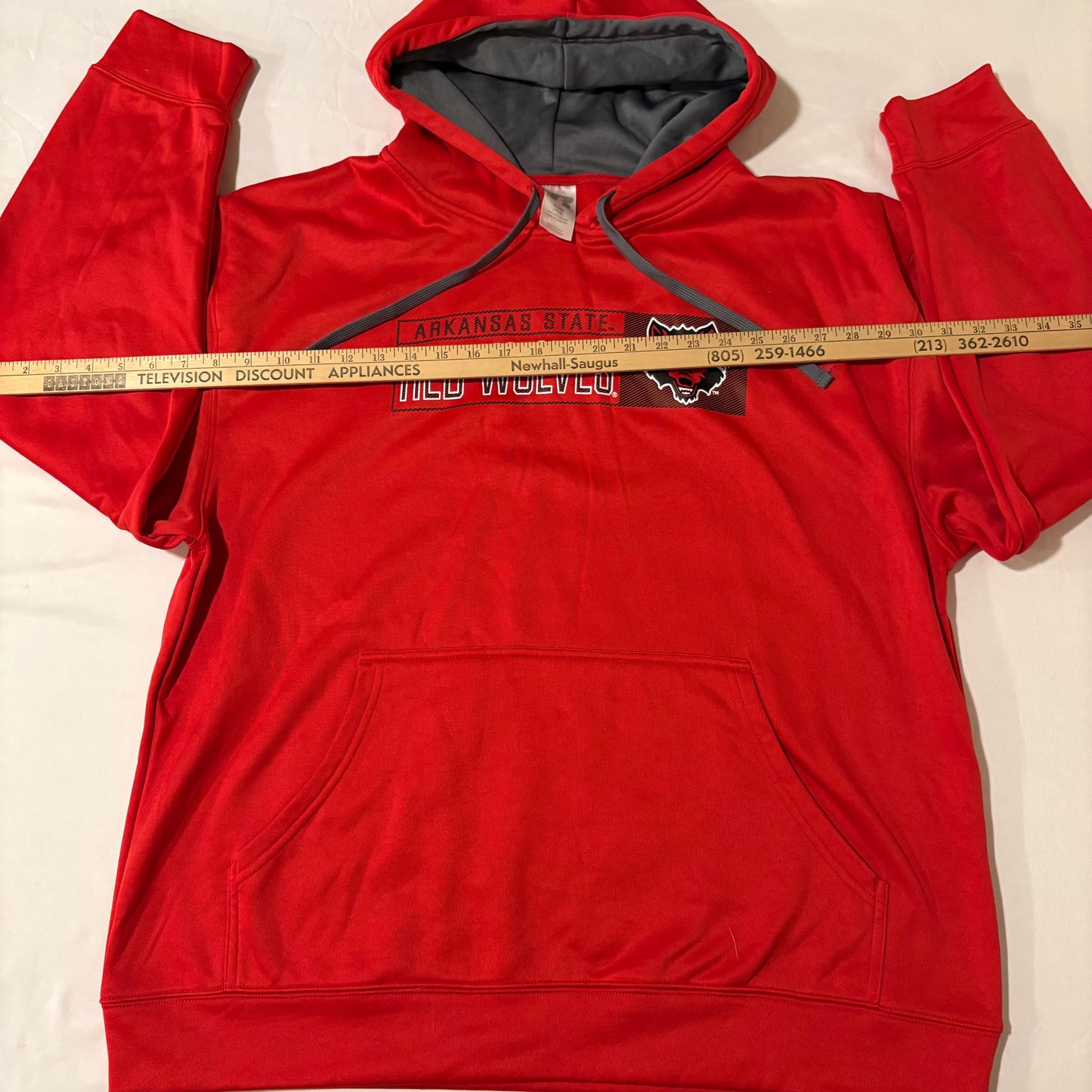 Arkansas State Red Wolves Hoodie XL Russell Athletic Red Pullover Sweatshirt