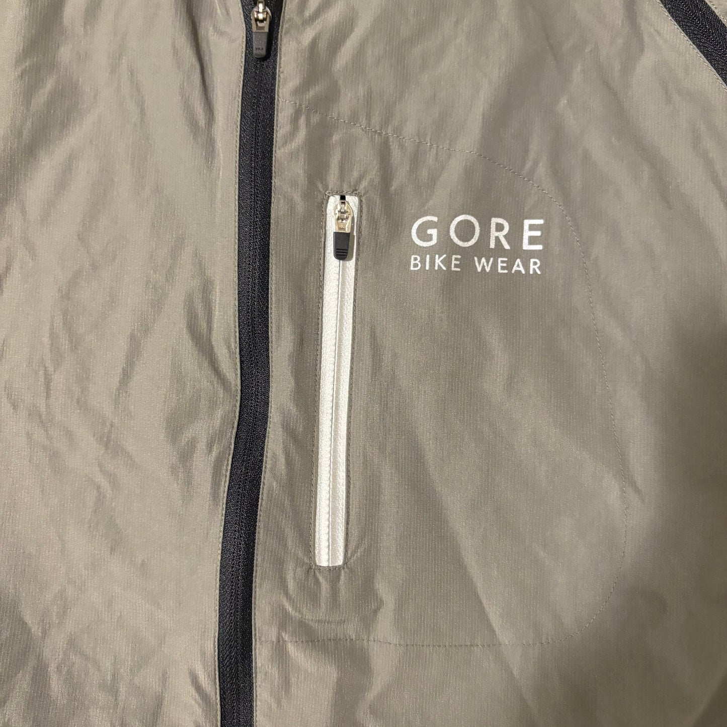 Gore Bike Wear Jacket Men’s K Windstopper Gray Black Zip Cycling Shell KXL