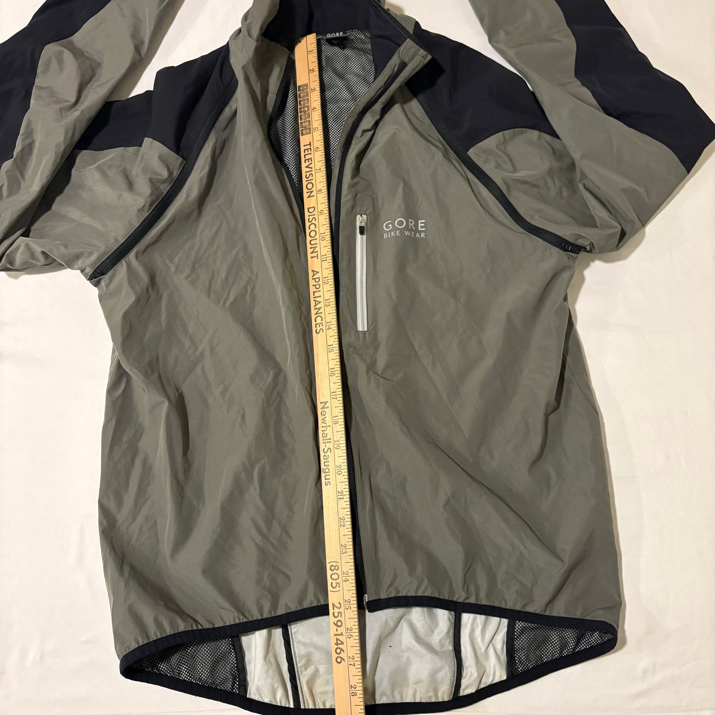 Gore Bike Wear Jacket Men’s K Windstopper Gray Black Zip Cycling Shell KXL