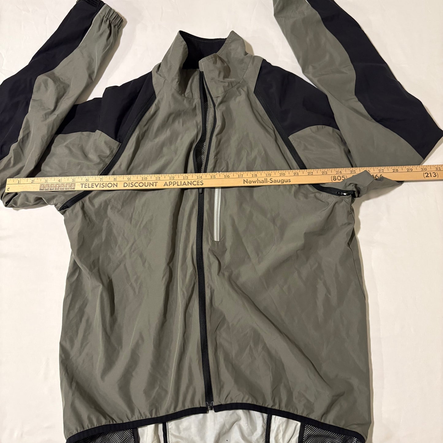Gore Bike Wear Jacket Men’s K Windstopper Gray Black Zip Cycling Shell KXL