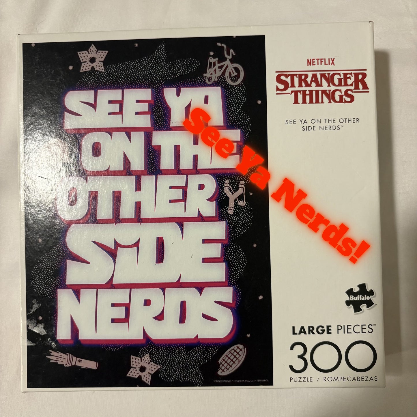 Stranger Things Puzzle 300 Piece Buffalo Games Netflix “See Ya Nerds” Large Pieces