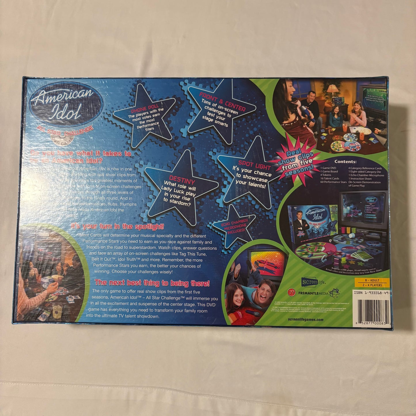 American Idol All Star Challenge DVD Game Ryan Seacrest Screenlife 2004 Complete